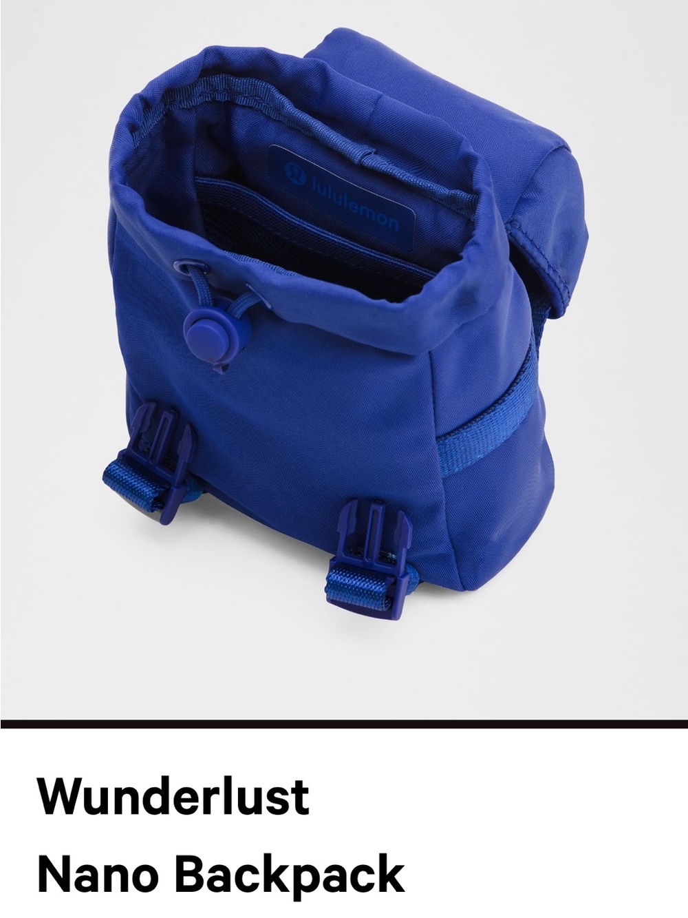 Lululemon Wunderlust Backpack Nano - Royal Blue NWT - Picture 2 of 16